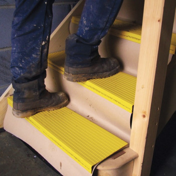 Stairtread Protector PVC Rigid 750mm x 210mm Yellow (20)