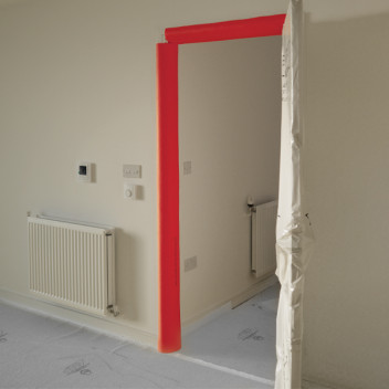 Foam Protection Circular 114mm x 2m Red Stair