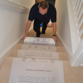 Stair Carpet Protection Film FR TS63 600mm x 100m