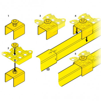 Stairwell Hatch Saddle Bracket 80mm x 100mm (Pair)