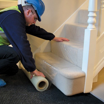 Stair Carpet Protection Film HD 900mm x 100m