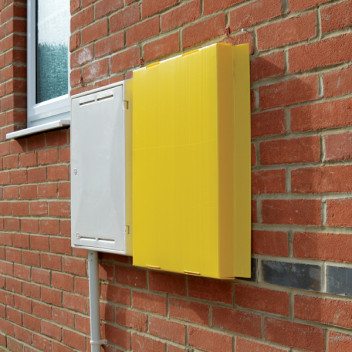 Meter Box Protection Cover 50mm x 440mm x 610mm Yellow