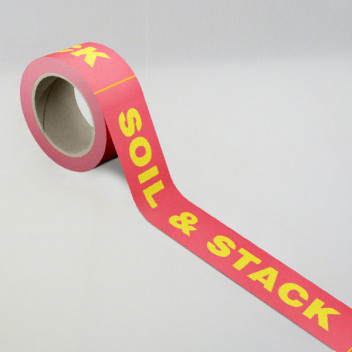 First Fix Stack/Soil Tape 48mm x 66m Yellow/Red