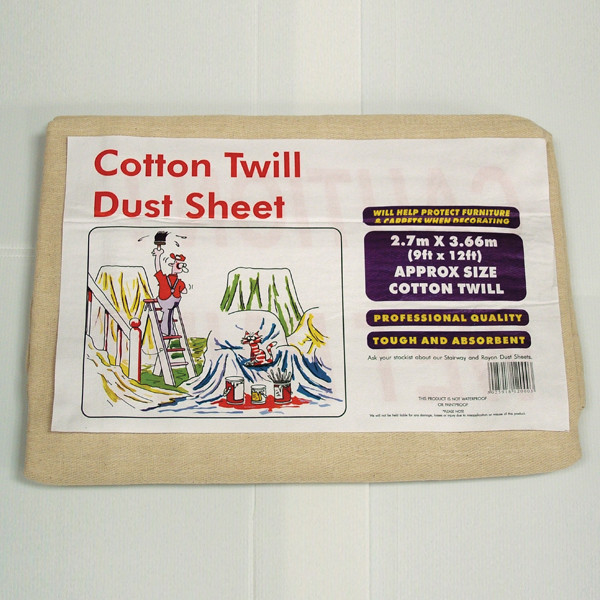 Cotton Twill Dust Sheets 12ft x 9ft